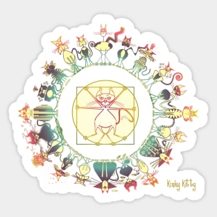 KINKY KITTY - Kinky Mandala Rainbow Sticker